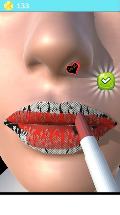 唇彩口红化妆游戏安卓版（Lip Art Lipstick Makeup Game）图3: