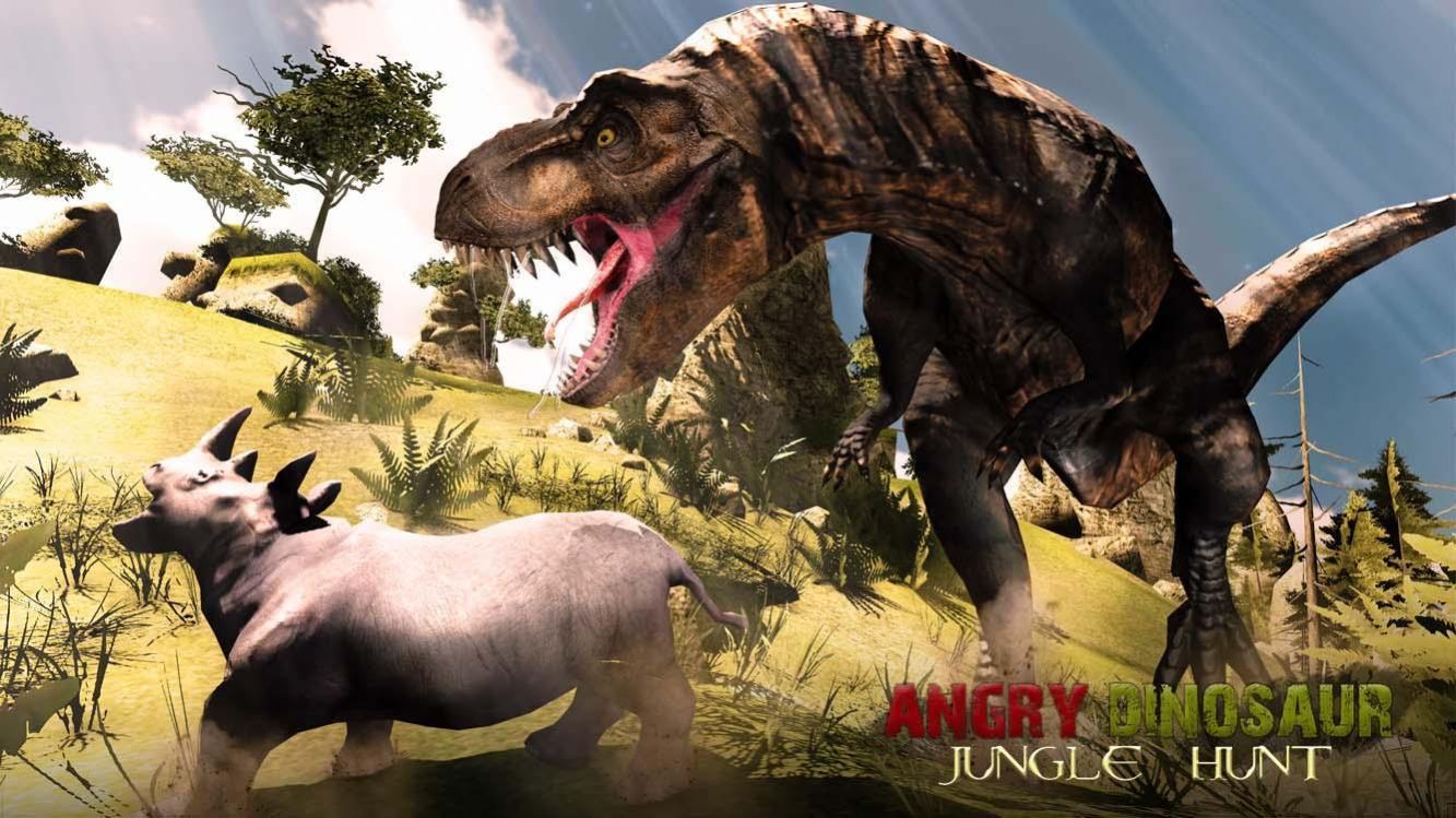 愤怒恐龙猎人霸王龙游戏中文版（Angry Dinosaur Jungle Attack ）图3: