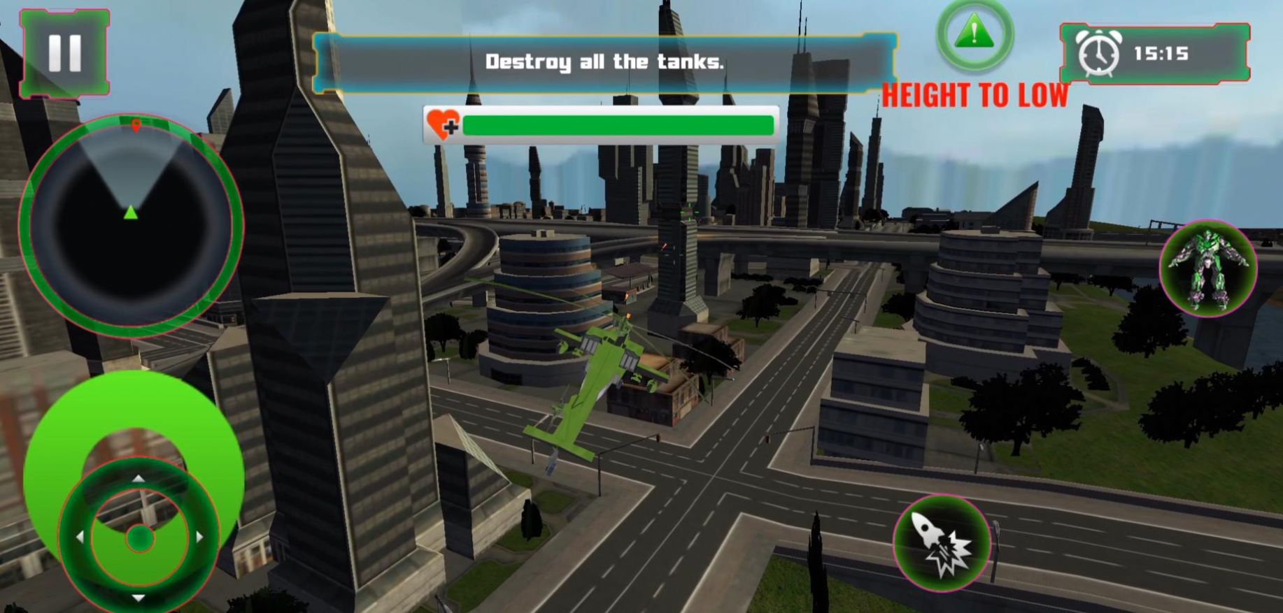 城市飞机机器人英雄游戏安卓版图片1
