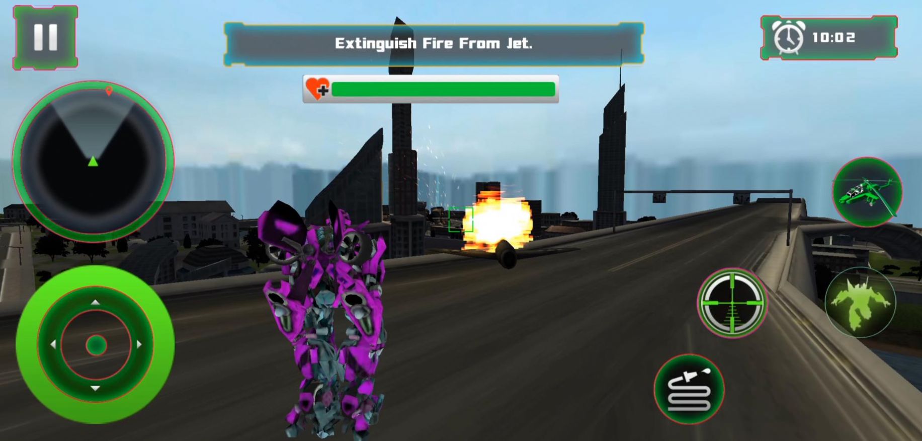 城市飞机机器人英雄游戏安卓版图1: