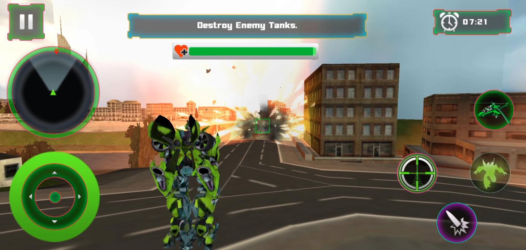 城市飞机机器人英雄游戏安卓版图3: