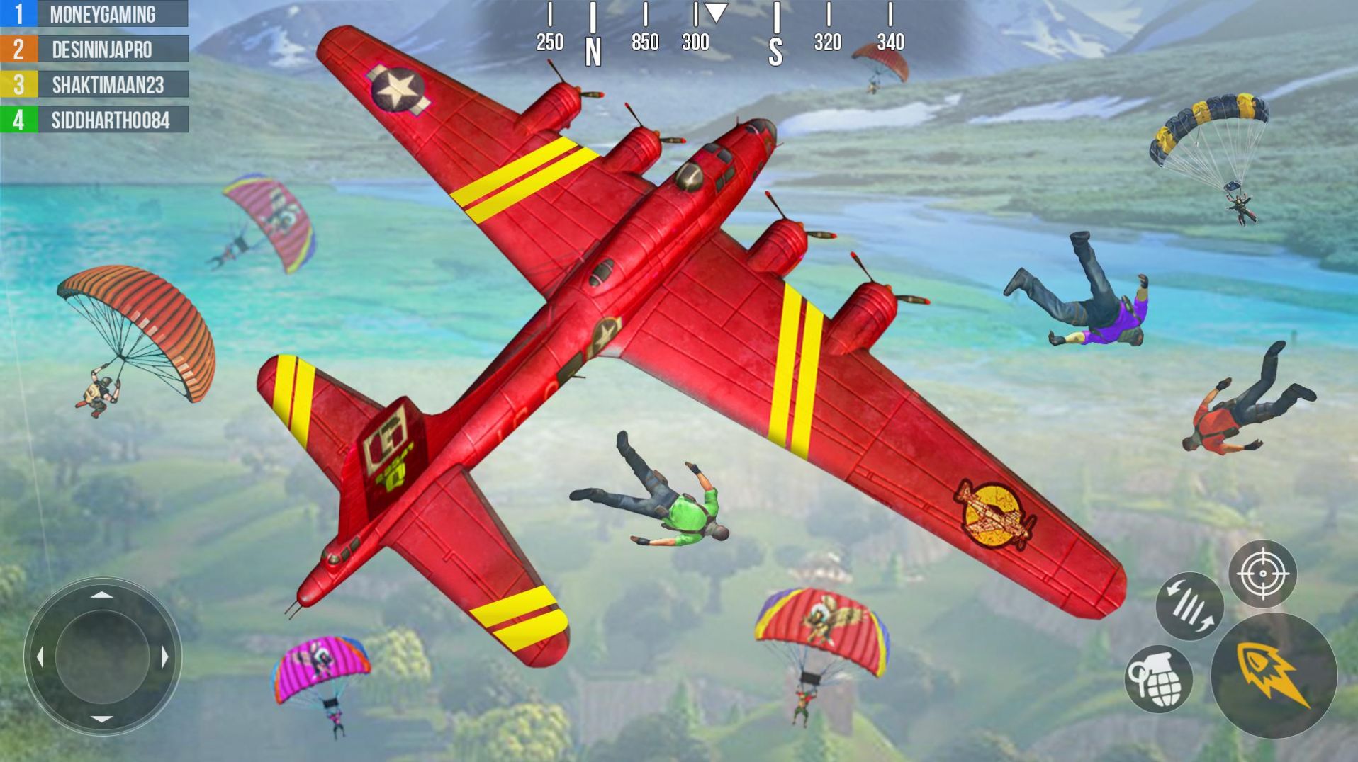 跳伞射击战争游戏最新版图2: