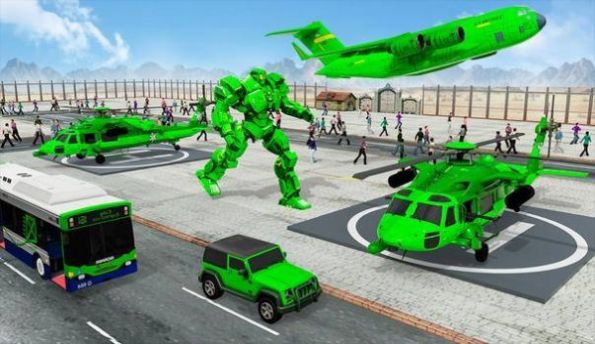 Army School Bus Robot Car Game游戏官方中文版图1: