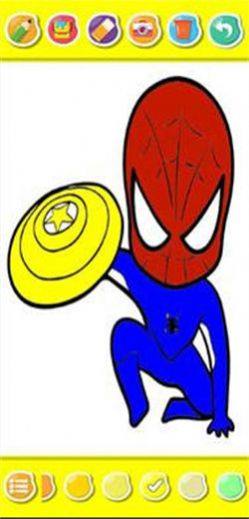 蜘蛛超级英雄着色游戏图3