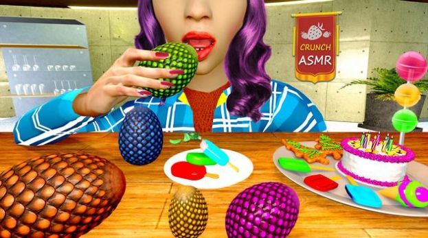 松脆的食物ASMR游戏中文版（Crunchy Eating ASMR）图2:
