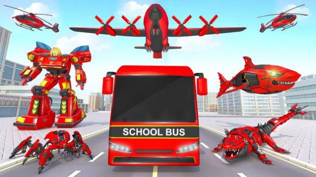 校车机器人汽车游戏安卓版（School Bus Robot Car Game）图2: