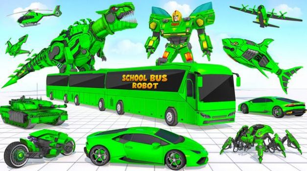 校车机器人汽车游戏安卓版（School Bus Robot Car Game）图3: