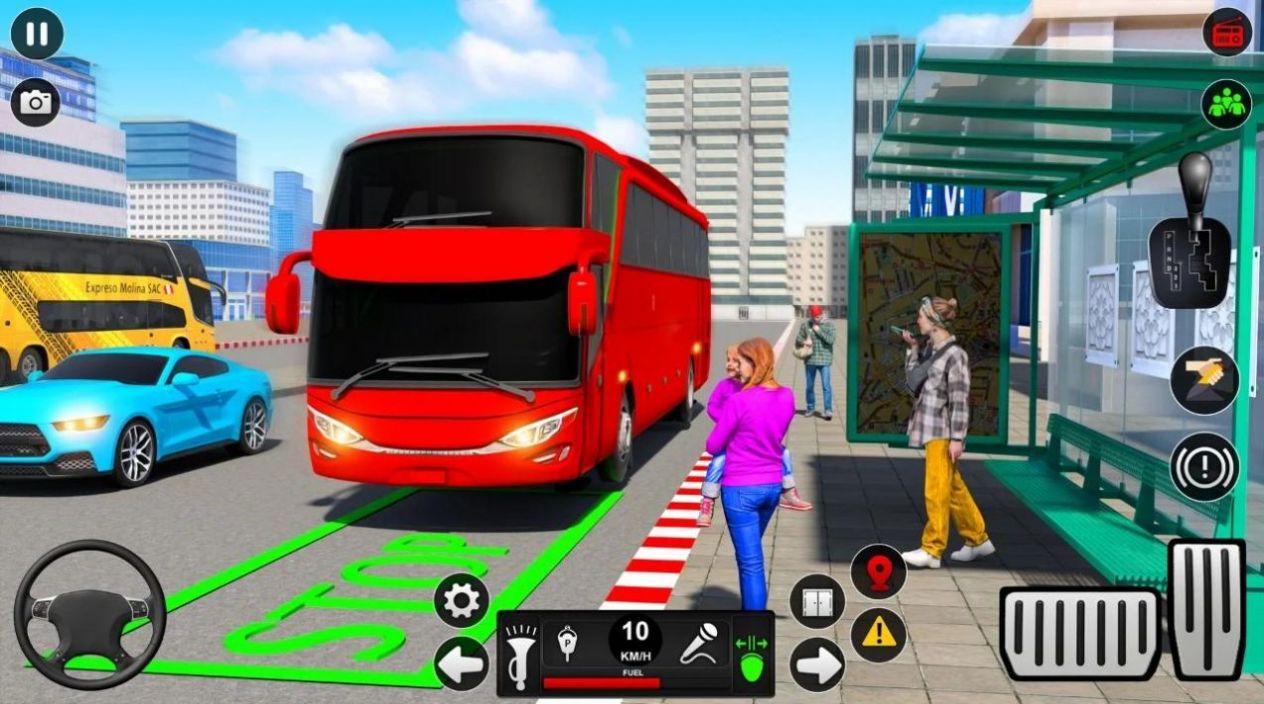城市公共汽车交通模拟器游戏安卓版截图1: