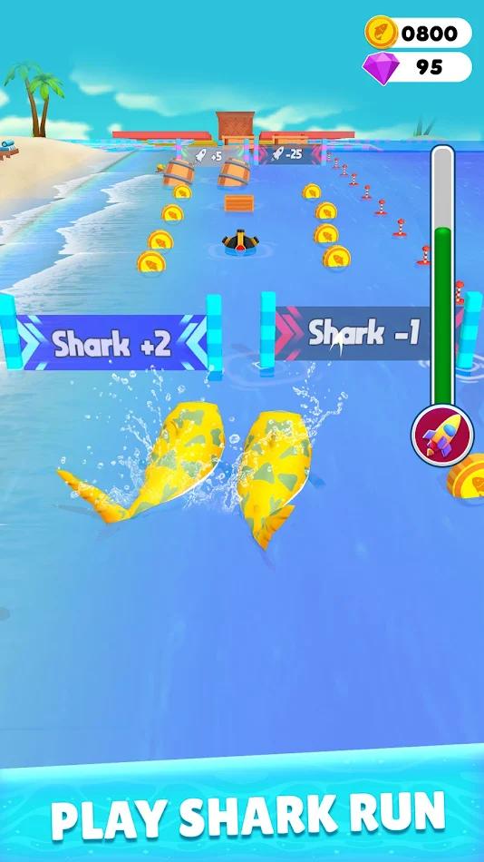 鲨鱼奔跑游戏中文版（Shark Run 3D）截图4:
