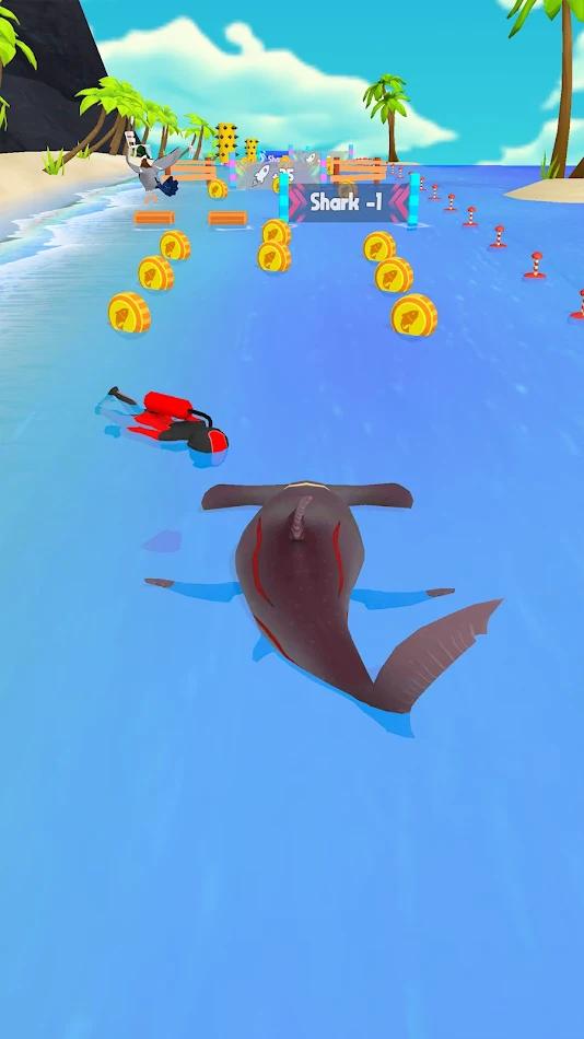 鲨鱼奔跑游戏中文版（Shark Run 3D）截图6: