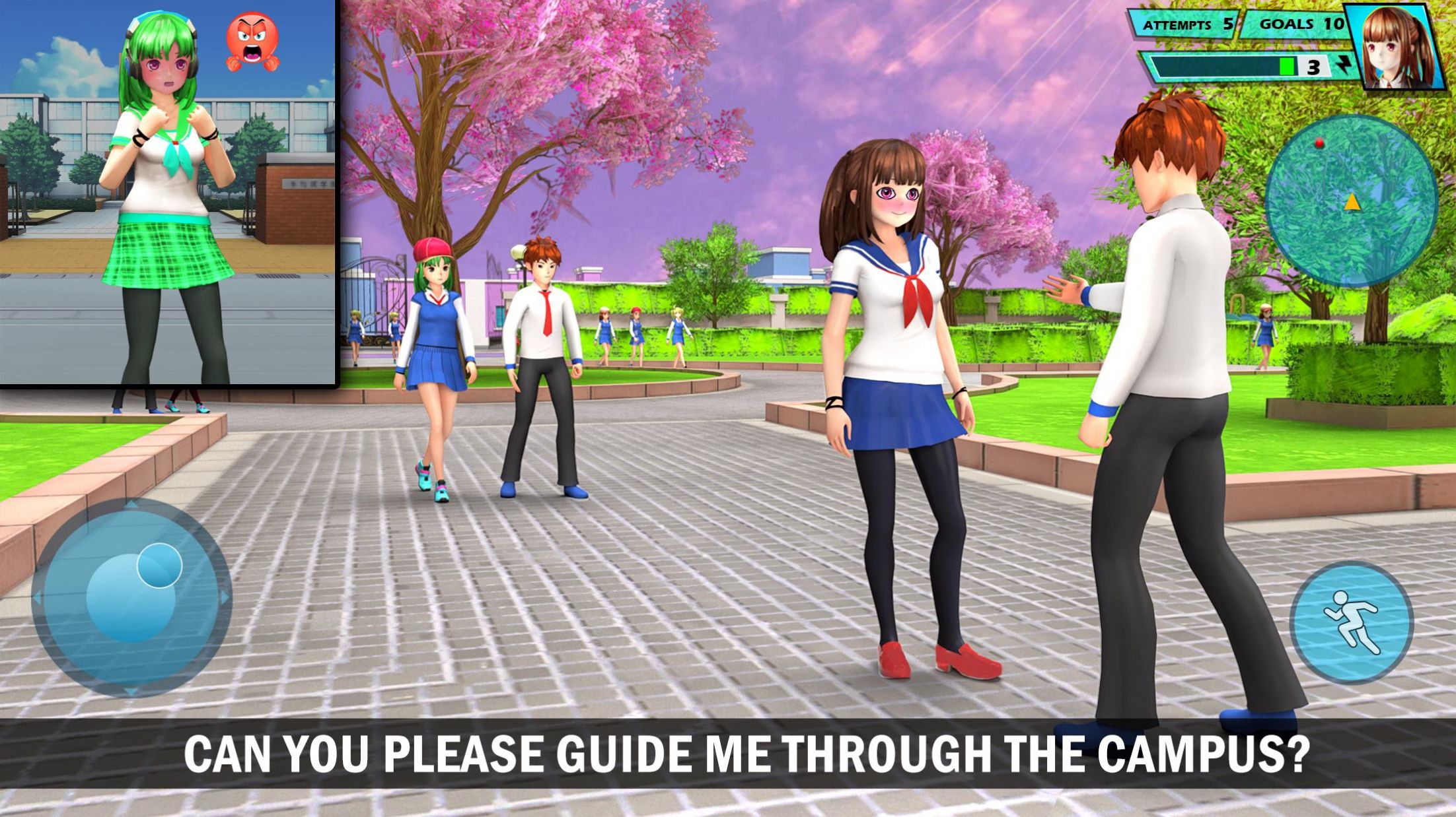 动漫校园爱情生活游戏安卓版（Anime Girl）图1: