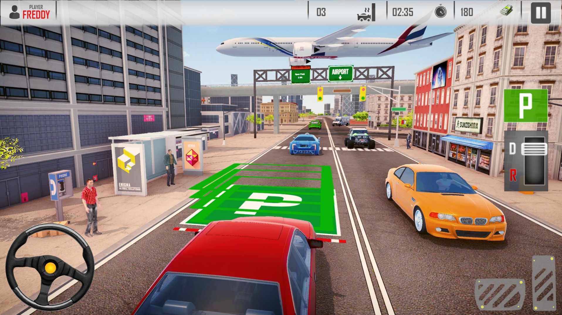 高级停车场模拟器游戏安卓版（Parking City Driving Car Games）图2: