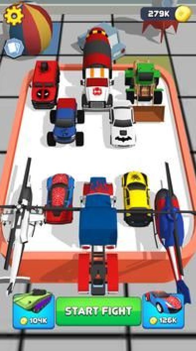 超级英雄汽车合并大师游戏安卓版下载（Superhero Car Merge Master）图3: