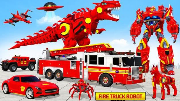 消防车机器人汽车游戏手机版下载（Fire Truck Robot Car Game）截图2: