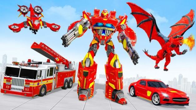 消防车机器人汽车游戏手机版下载（Fire Truck Robot Car Game）图3: