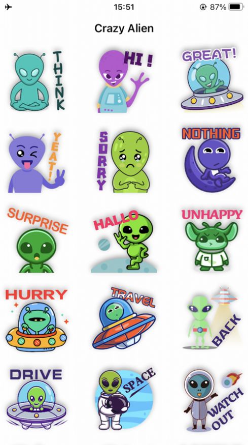 Crazy Alien Sticker贴纸app官方版图2: