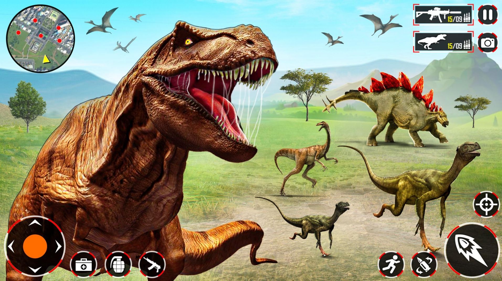 恐龙生存狩猎模拟器游戏安卓版（Dino Hunting Games Wild Animal Hunter 3D）截图3: