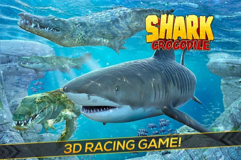 鲨鱼大战鳄鱼游戏中文版（Shark vs Crocodile Fight ）图3: