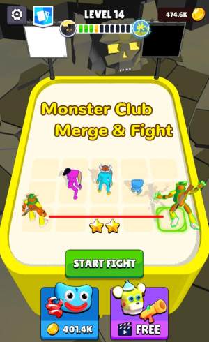 怪物俱乐部合并与战斗游戏图3