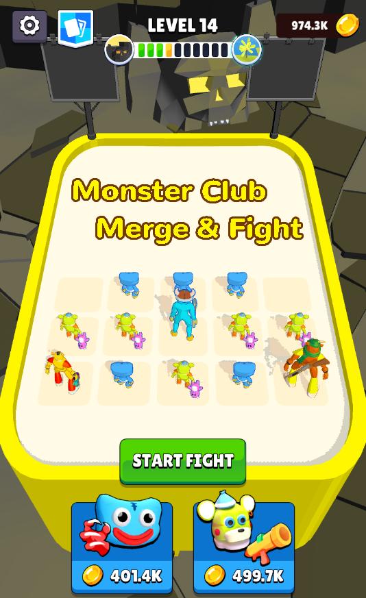 怪物俱乐部合并与战斗游戏安卓中文版（Monster Club Merge and Fight）图2: