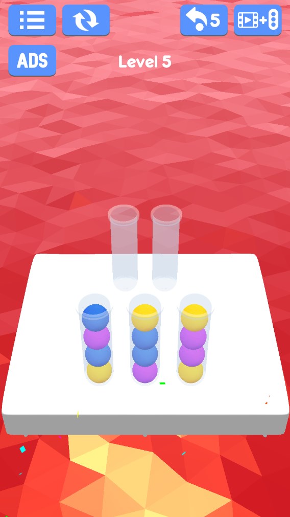 球排序3D颜色排序游戏中文版（Ball Sort 3D Color Sorting Game）图1: