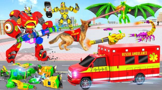 救护车狗机器人汽车游戏安卓手机版图1: