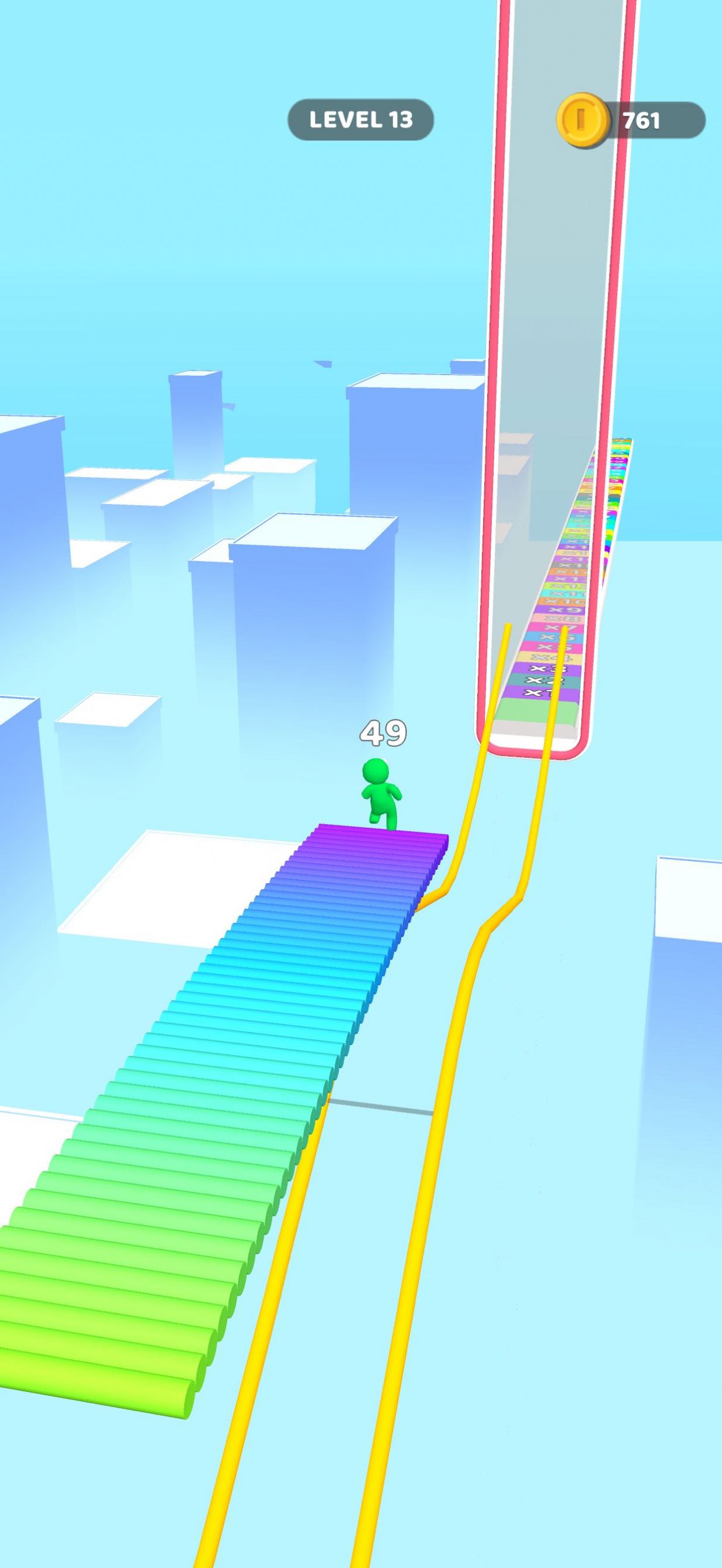 彩虹木棍跑酷游戏安卓版下载（Rainbow Logs）图1: