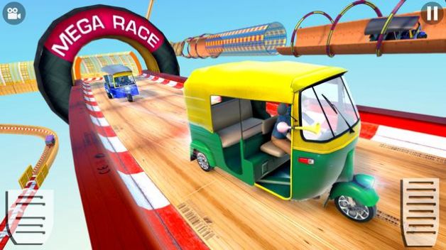 三轮奥拓坡道竞赛游戏最新版（Tuk Tuk Auto Rickshaw 3D Stunt）图2: