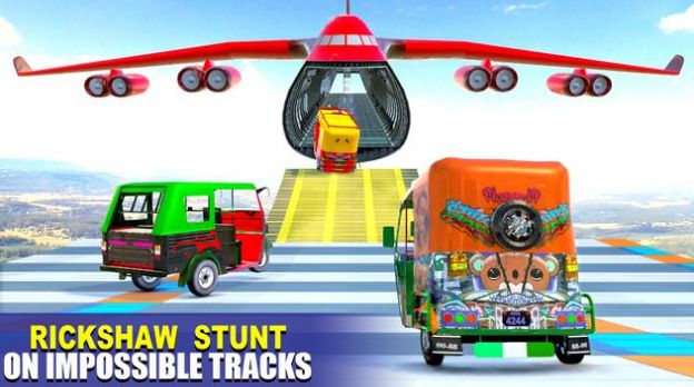 三轮奥拓坡道竞赛游戏最新版（Tuk Tuk Auto Rickshaw 3D Stunt）图3: