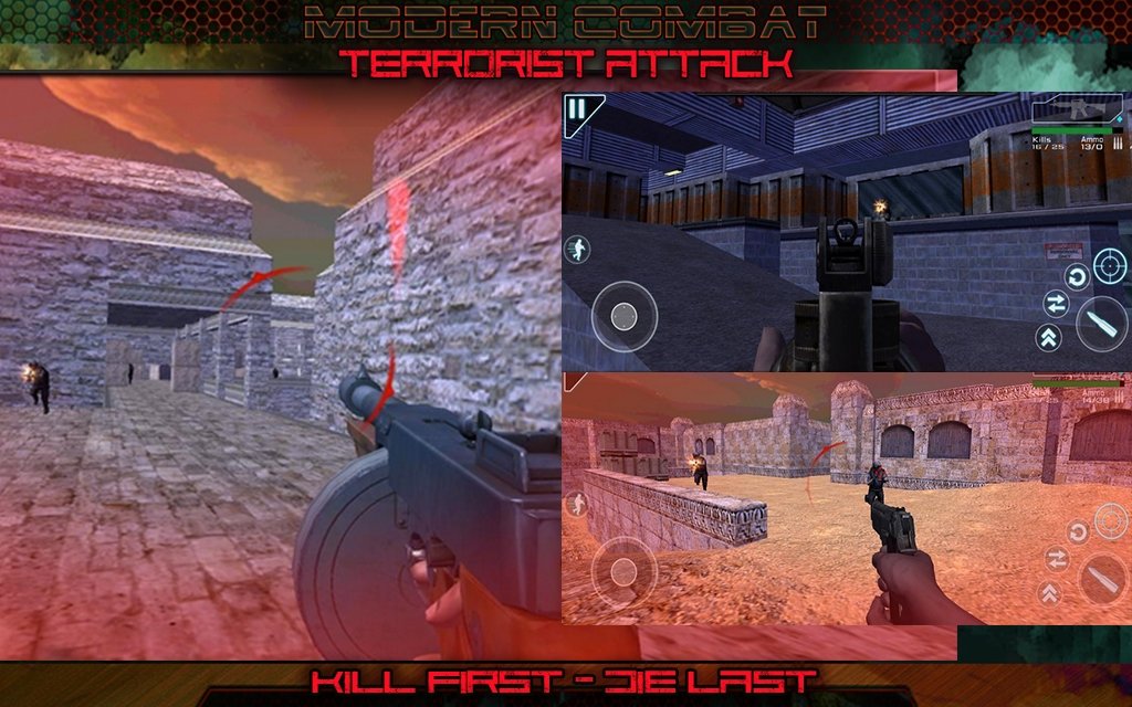 现代反恐战争手机游戏下载安装（Modern Combat Terrorist Attack）图1: