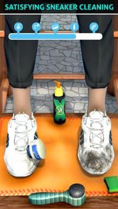 运动鞋清洁模拟器游戏中文版（Sneaker Shoes Clean Simulator）图2: