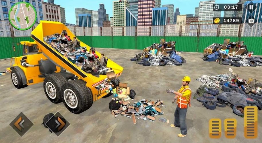 城市垃圾收集车模拟驾驶游戏中文手机版截图3: