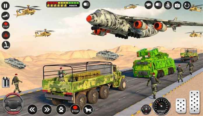 军用卡车运输模拟器游戏手机版截图1: