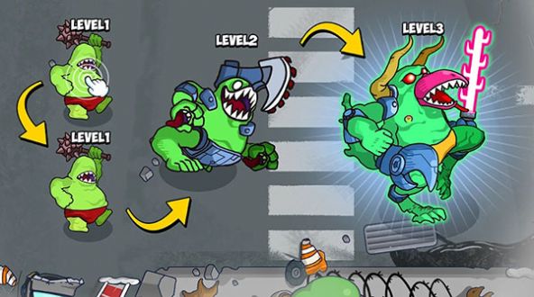 合并战斗奶昔怪物与僵尸战争游戏官方版图2: