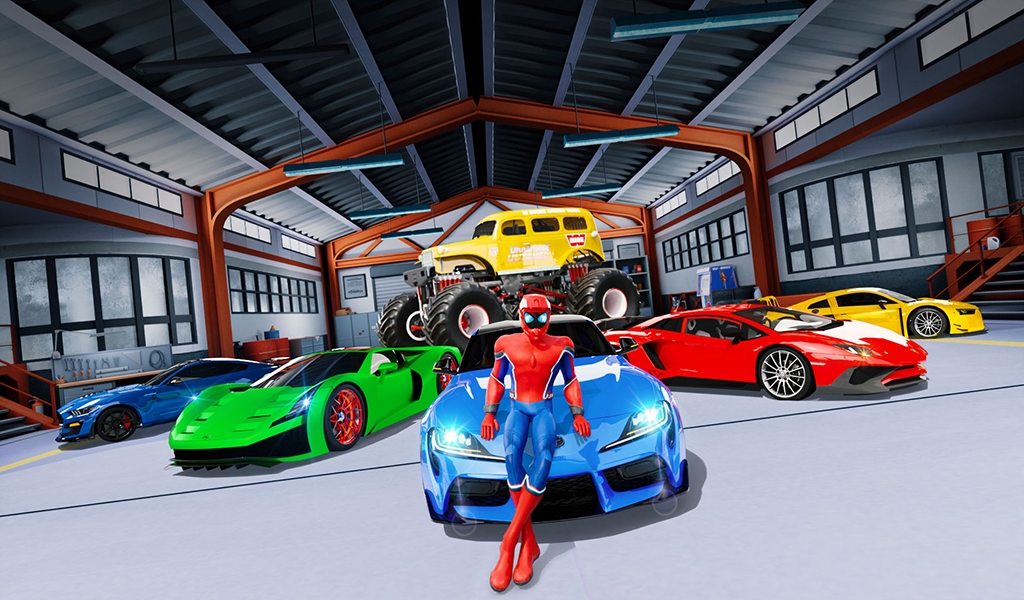 超级英雄汽车大型斜坡特技游戏官方版图2: