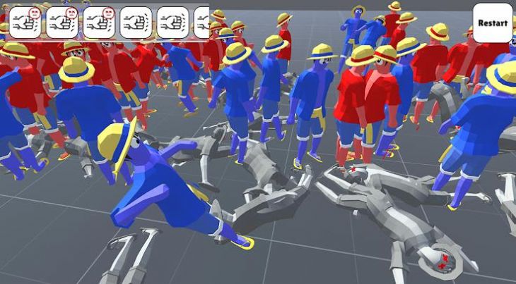 红色和蓝色的战斗模拟器游戏下载安装图片1