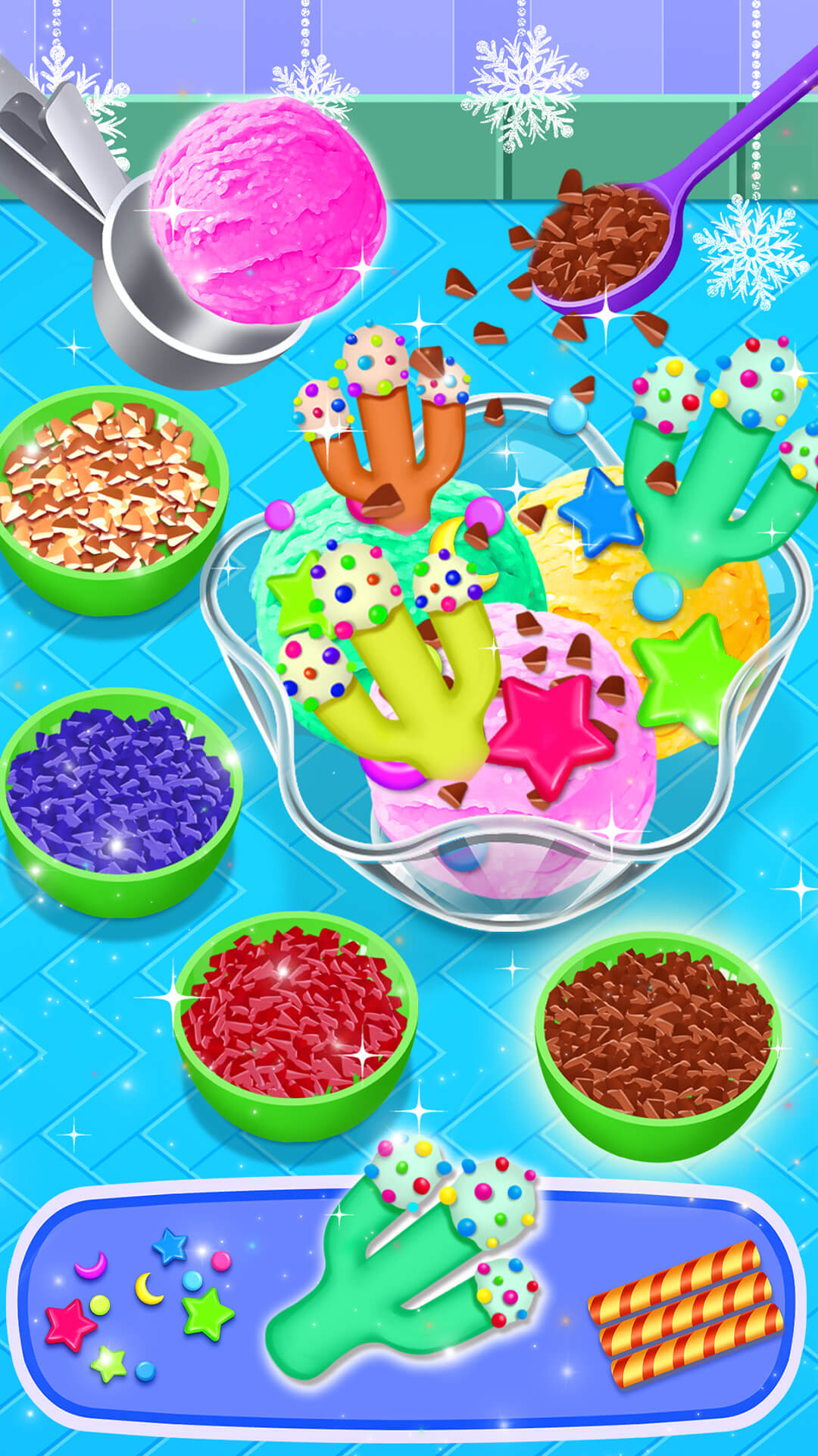 五彩冰淇淋制作商店游戏最新版图1: