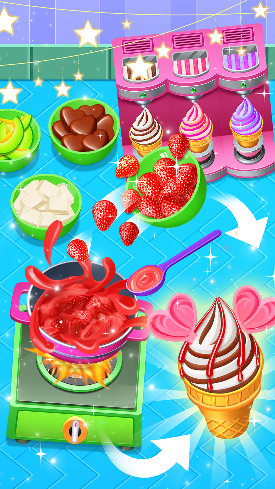 五彩冰淇淋制作商店游戏最新版图3:
