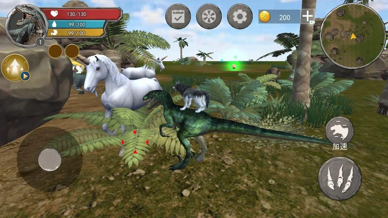 恐龙抗狼吞噬生存游戏官方手机版图2: