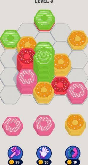 甜甜圈六边形排序游戏图2