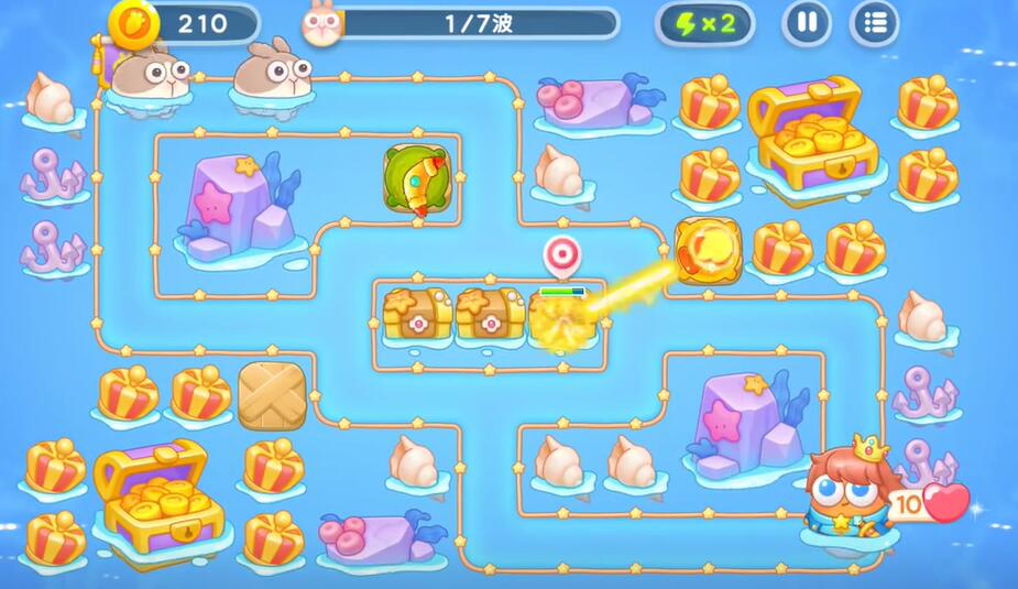 保卫萝卜4海的闺女35关攻略 海的闺女第35关图文通关流程