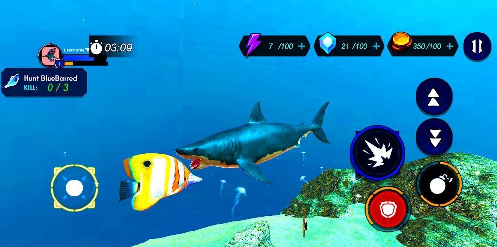 鲨鱼猎人模拟器截图2: