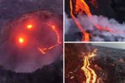 夏威夷活火山喷发 熔岩凝聚成了一张笑脸状[图]