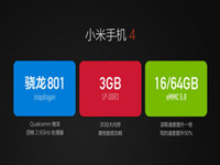 小米4手机正式发布 搭载骁龙801四核处理器