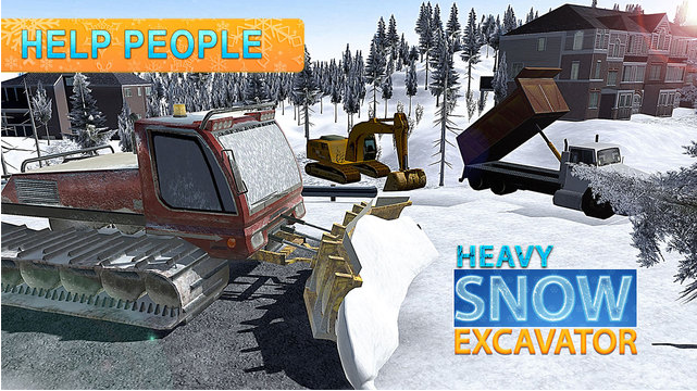 大雪挖掘机卡车模拟3D图1: