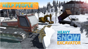 大雪挖掘机卡车模拟3D图1