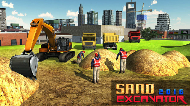 沙挖掘机卡车模拟3D图3: