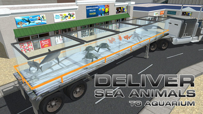 3D转运卡车的海洋动物图1: