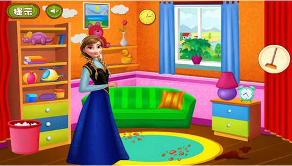 芭比公主游戏打扫客厅图5: